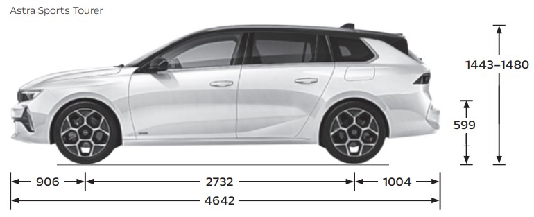 Opel Astra L (2021) -  rozmery